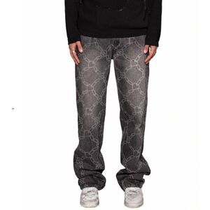 Racer Worldwide Men's Laser Engraved Monogram Jeans - 34